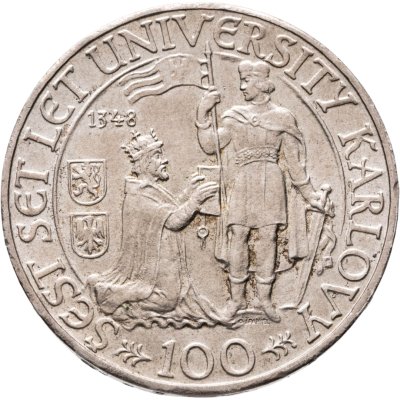 купить Чехословакия 100 крон (korun) 1948 600 лет Карлову университету