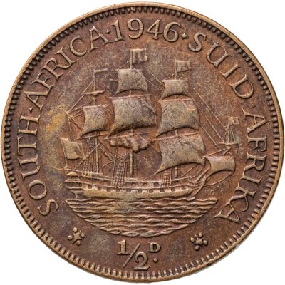 купить ЮАР 1/2 пенни (penny) 1946