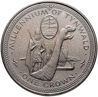 купить Остров Мэн 1 крона (crown) 1979 1000 лет Тинвальду - Драккар