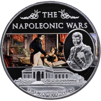 купить Остров Святой Елены 25 пенсов (pence) 2013 "Наполеоновские войны - Наполеон с Бетси Балькомб"