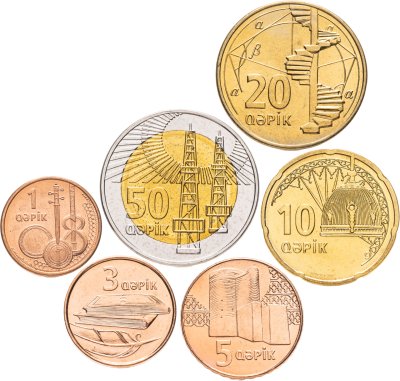 купить Азербайджан набор из 6-ти монет 2006 (1, 3, 5, 10, 20 и 50 гяпиков)
