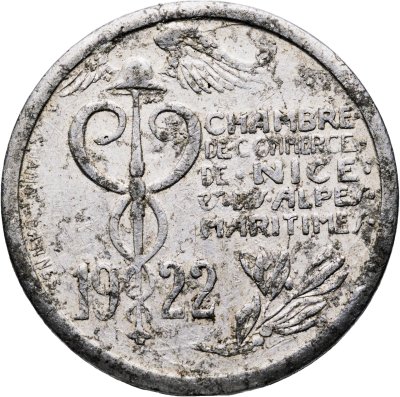 купить Франция, коммуна Ницца, нотгельд 10 сантимов 1922