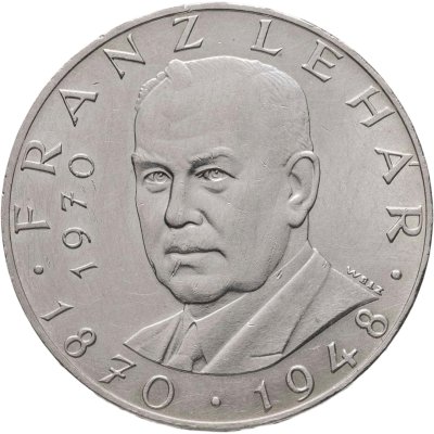купить Австрия 25 шиллингов 1970 "100 лет со дня рождения Франца Легара" в капсуле