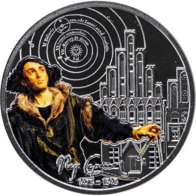 купить Камерун 500 франков 2023 "Николай Коперник космос" в футляре с сертификатом