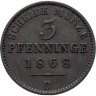 Купить Германия, Пруссия 3 пфеннинга  1868