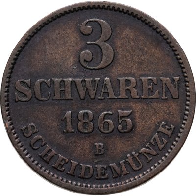 купить Ольденбург 3 шварена (schwaren) 1865
