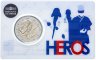 Купить Франция 2 евро 2020 "Медицинские исследования", коинкарта, надпись "Heros"