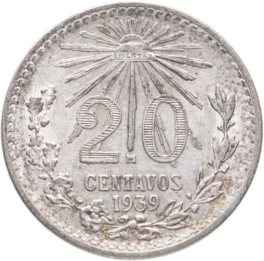 купить Мексика 20 центаво (centavos) 1939