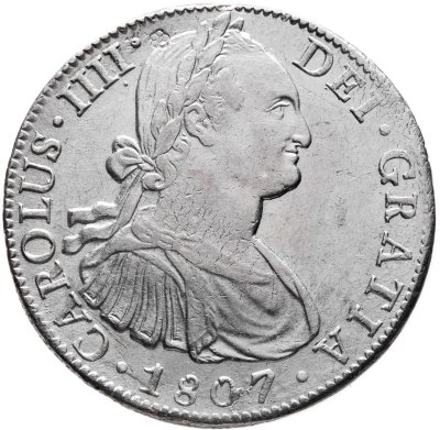 купить Вице-королевство Новая Испания 8 реалов 1807 Карл IV