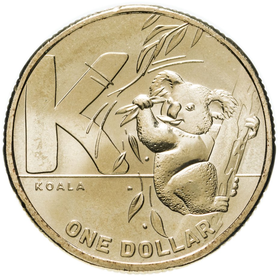 Монета австралия 1 доллар