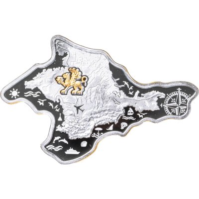 купить Остров Ниуэ 1 доллар 2018 «Карта Крыма»