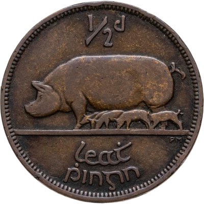 купить Ирландия 1/2 пенни (penny) 1928
