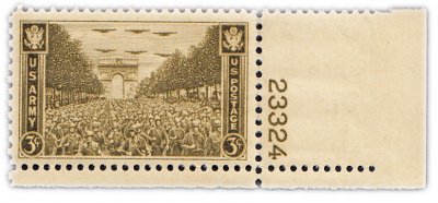 Купить США 3 цента 1945 "Войска у Триумфальной Арки"