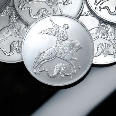 купить 3 рубля 2022 UNC СПМД "Георгий Победоносец"