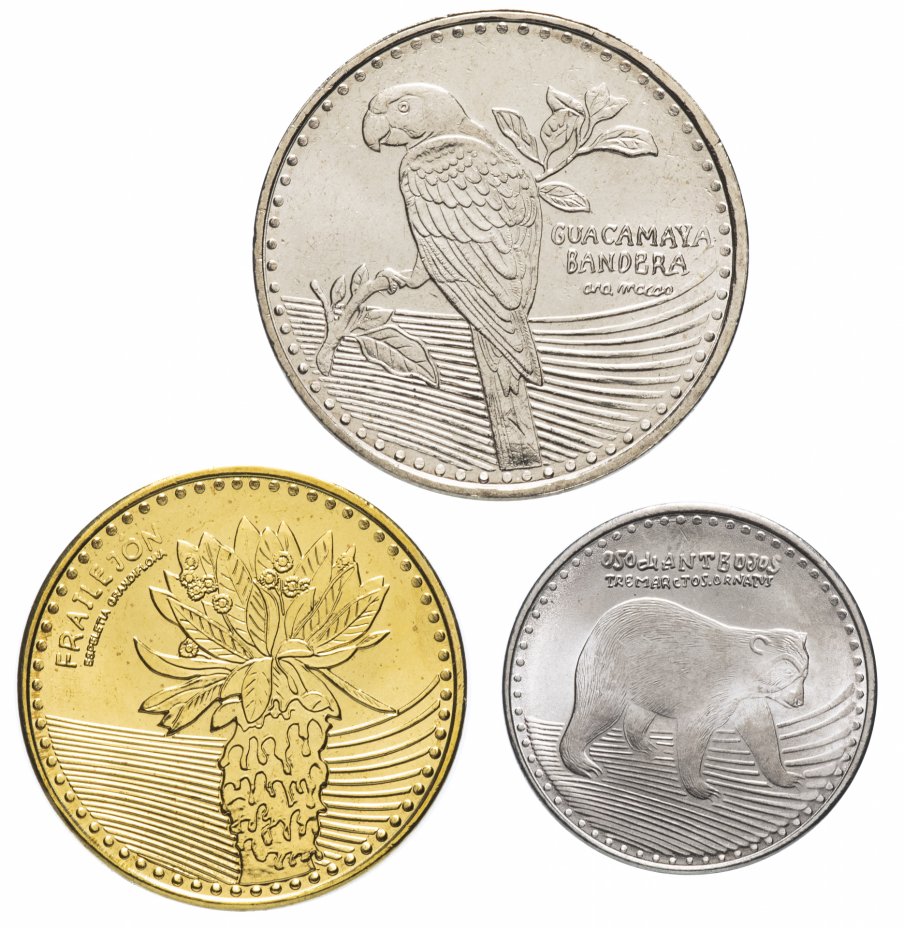 купить Колумбия набор из 3х монет 2016-2018 гг.