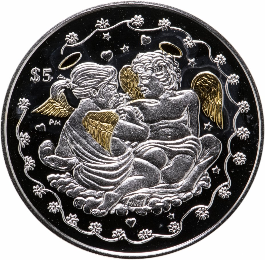 купить Британские Виргинские Острова 5 долларов 2013 "Монета любви", в футляре с сертификатом