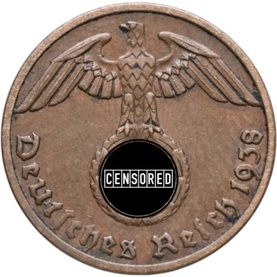 купить Германия, Третий рейх 1 рейхспфенниг (reichspfennig) 1938 "А"