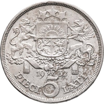 купить Латвия 5 латов (lati) 1932