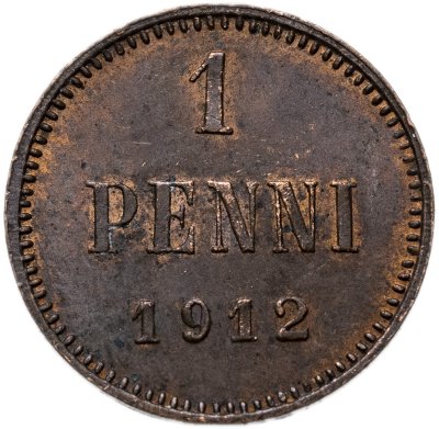 купить 1 пенни (penni) 1912 Российская Финляндия
