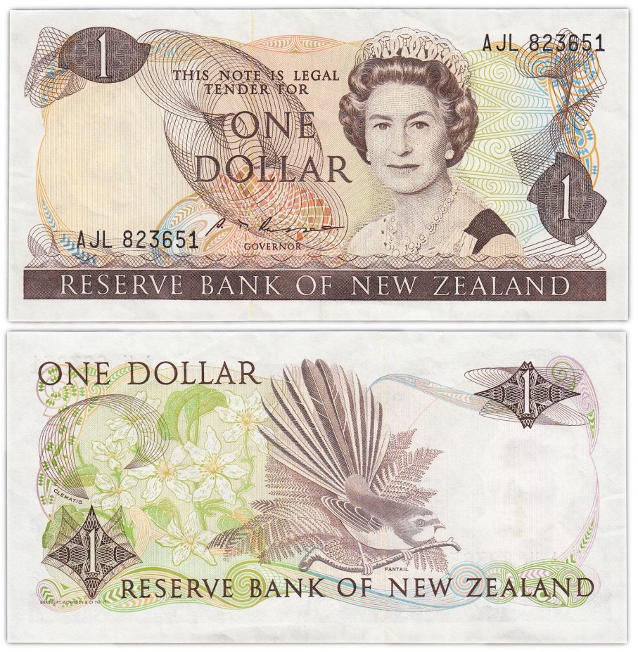 купить Новая Зеландия 1 доллар  1981-85 (Pick 169b)