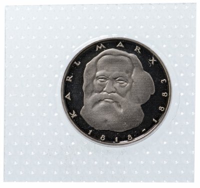 купить Германия 5 марок 1983 100 лет со дня смерти Карла Маркса в запайке
