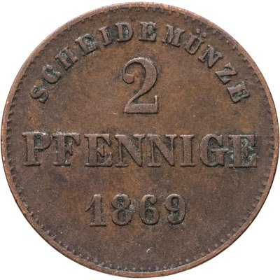 купить Германия, Саксен-Мейнинген 2 пфеннига 1869