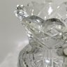 Купить Ваза  в форме кубка с фигурной горловиной, хрусталь, алмазная грань, СССР, 1950-1970 гг.
