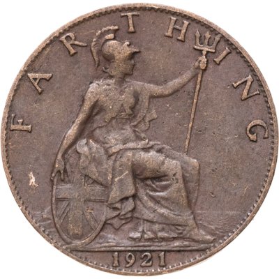 купить Великобритания 1 фартинг (farthing) 1921