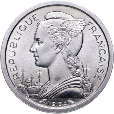 купить Реюньон (заморский регион Франции) 1 франк (franc) 1964