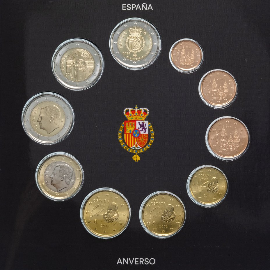 купить Испания набор евро 2018 BU (10 монет)