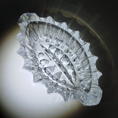 купить Вазочка/розетка с фигурным краем (для подачи икры, варенья), хрусталь, пресс, СССР, 1970-1990 гг.