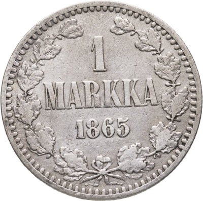 купить 1 марка 1865 S Российская Финляндия