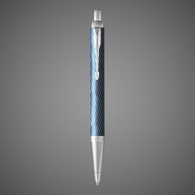 купить Шариковая ручка Parker IM Premium K318 Blue Grey CT, стержень: M, цвет чернил: blue, в подарочной упаковке., Лаки и смолы: лак, латунь, нержавеющая сталь, хром, 2026 г.
