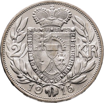 купить Лихтенштейн 2 кроны 1915