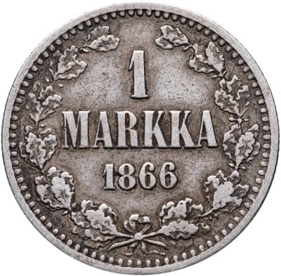 купить 1 марка 1866 S Российская Финляндия
