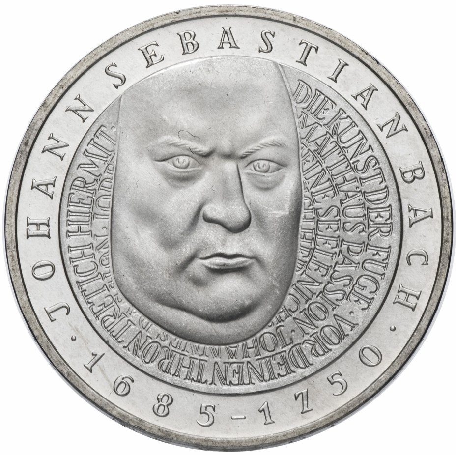 купить Германия 10 марок 2000 "250 лет со дня смерти Иоганна Себастьяна Баха"