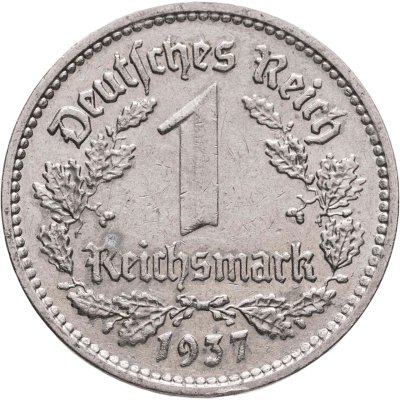 купить Германия (Третий рейх) 1 рейхсмарка (reichsmark) 1937