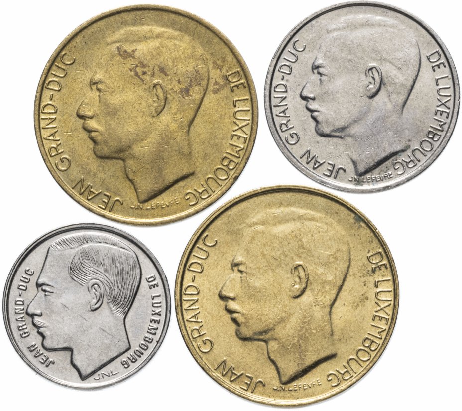 купить Люксембург набор монет 1986-1995 (4 штуки)