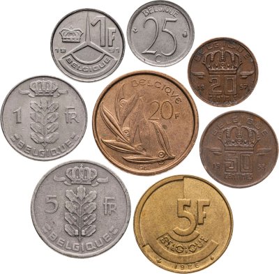 купить Бельгия набор монет 1951-1993 (8 штук) французская версия (Belgique)
