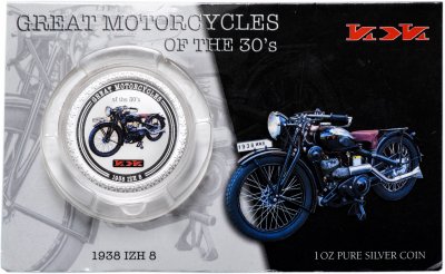 купить Острова Кука 2 доллара 2007 "Серия" Великие мотоциклы 1930-х. ИЖ-8""