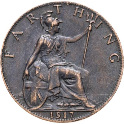 купить Великобритания 1 фартинг (farthing) 1917