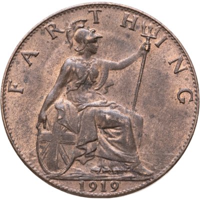 купить Великобритания 1 фартинг (farthing) 1919