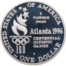 Купить США 1 доллар (dollar) 1996 "XXVI летние Олимпийские Игры, Атланта 1996 - Гонки на колясках"