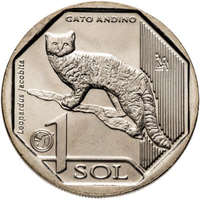 купить Перу 1 соль 2019 "Андская кошка (Leopardus jacobita)"