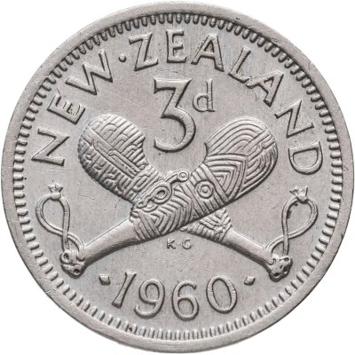 купить Новая Зеландия 3 пенса (pence) 1960
