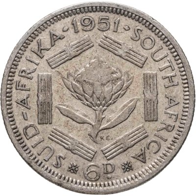 купить ЮАР 3 пенса 1952 Георг VI