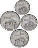 Купить Эритрея, набор 4 монет - 5, 10, 25, 50 центов 1997 фауна