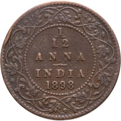купить Индия (Британская) 1/12 анны (anna) 1898