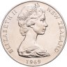 Купить Новая Зеландия 1 доллар (dollar) 1969 "200 лет путешествию Капитана Кука"