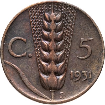 купить Италия 5 чентезимо (centesimi) 1931